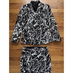 Frere Women’s Classic Suit Blazer And Pants Black/ White Size:see Photo